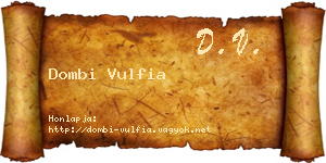 Dombi Vulfia névjegykártya